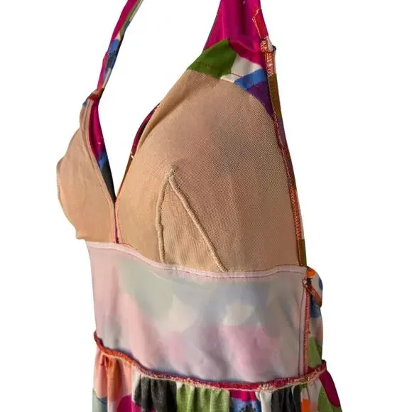 Vintage Union Made "Perfection Fit by Roxanne" Halter Maxi Dress S/M pls read! - Picture 9 of 16